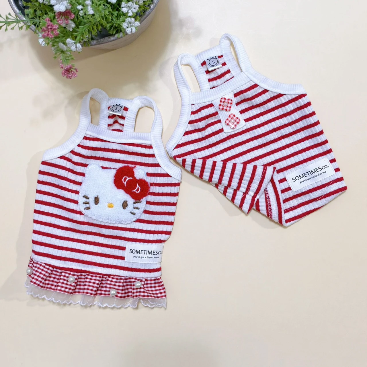 Kitty Red Striped